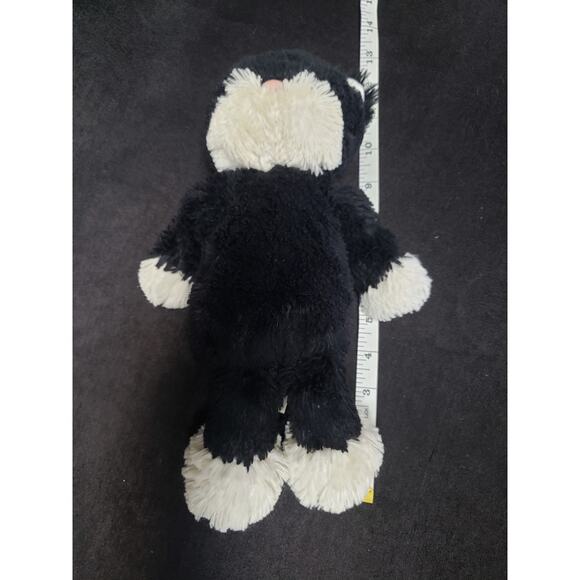 TY Bessie Black & White Cat w. Beautiful Bright Green Eyed Plush Stuffed Animal - Picture 6 of 6